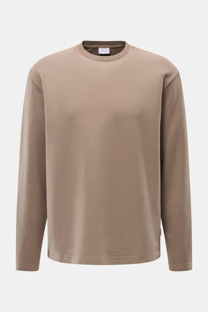 04651 / A trip in a bag - Herren - Rundhals-Longsleeve 'If Tee' taupe