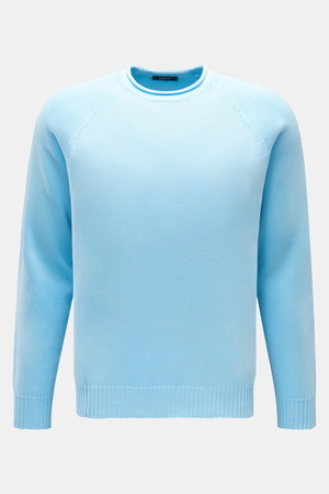 04651 / A trip in a bag - Herren - Rundhals-Pullover 'Cotton Crew' hellblau