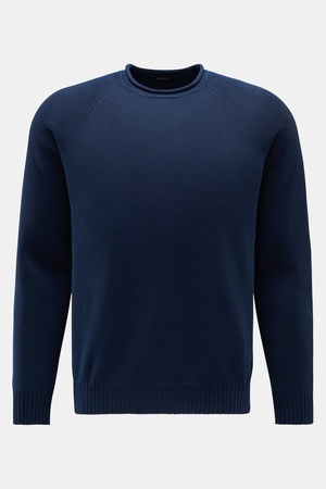 04651 / A trip in a bag - Herren - Rundhals-Pullover 'Cotton Crew' navy