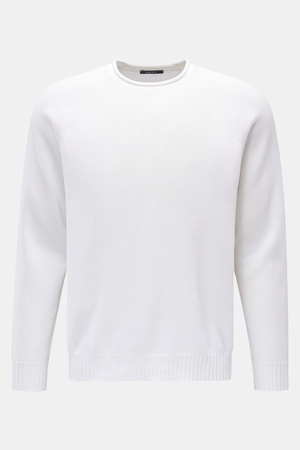 04651 / A trip in a bag - Herren - Rundhals-Pullover 'Cotton Crew' offwhite
