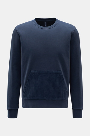 04651 / A trip in a bag - Herren - Rundhals-Sweatshirt 'Cord Crew' dunkelblau