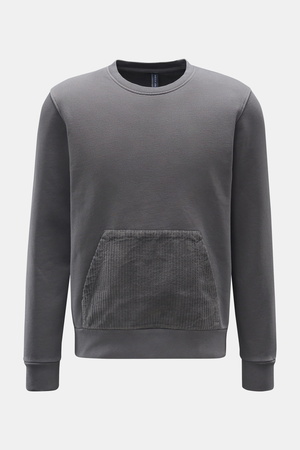 04651 / A trip in a bag - Herren - Rundhals-Sweatshirt 'Cord Crew' grau