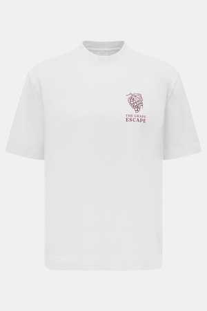 04651 / A trip in a bag - Herren - Rundhals-T-Shirt 'Grape Escape' weiß