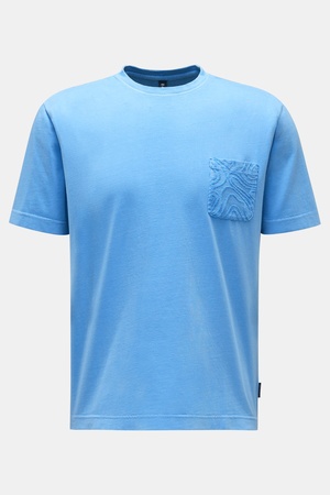 04651 / A trip in a bag - Herren -  Rundhals-T-Shirt 'Seamap Pocket Tee' blau grau