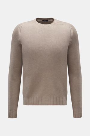 04651 / A trip in a bag - Herren - Rundhalspullover 'Foggy Crew' beige