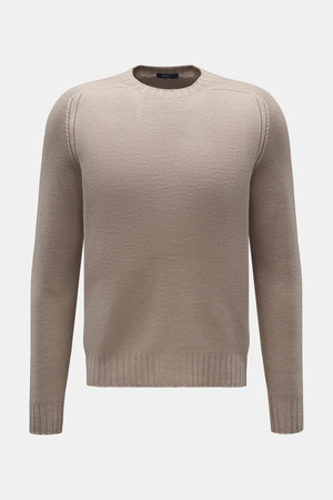 04651 / A trip in a bag - Herren - Rundhalspullover 'Foggy Crew' beige