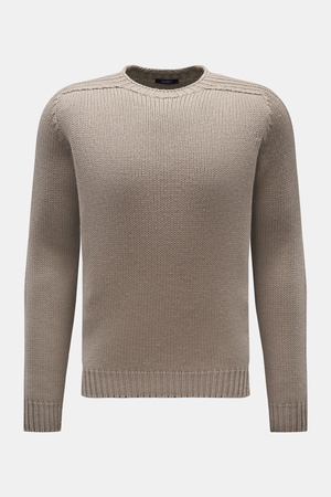 04651 / A trip in a bag - Herren - Rundhalspullover 'Foggy' taupe