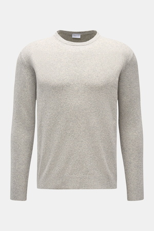 04651 / A trip in a bag - Herren - Rundhalspullover 'Knit Terry Crew' hellgrau