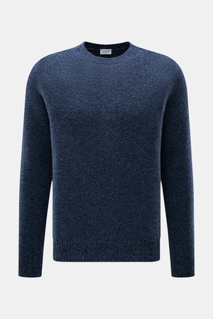 04651 / A trip in a bag - Herren - Rundhalspullover 'Mouline Crew' navy meliert