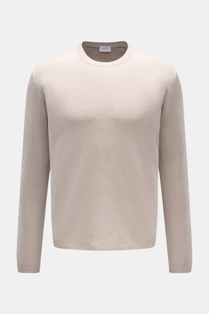 04651 / A trip in a bag - Herren - Rundhalspullover 'Piping Crew' taupe