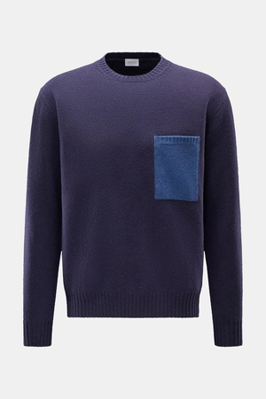 04651 / A trip in a bag - Herren - Rundhalspullover 'Pocket Crew' navy