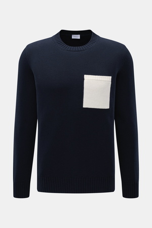 04651 / A trip in a bag - Herren - Rundhalspullover 'Wintercotton Pocket Crew' navy