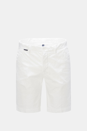 04651 / A trip in a bag - Herren - Seersucker-Bermudas 'Seersucker Dyed Bermuda' weiß