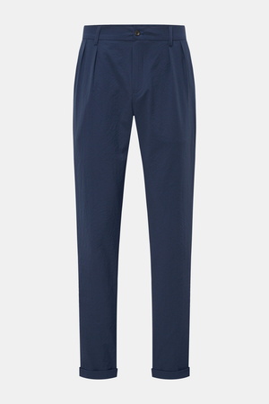 04651 / A trip in a bag - Herren - Seersucker-Hose 'Technical Seersucker' navy