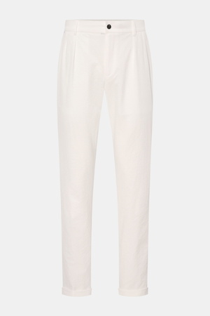 04651 / A trip in a bag - Herren - Seersucker-Hose 'Technical Seersucker' offwhite