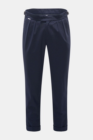 04651 / A trip in a bag - Herren - Seersucker-Hose 'The Pant' navy