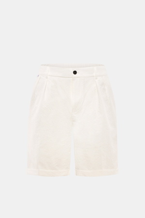 04651 / A trip in a bag - Herren - Seersucker-Shorts weiß