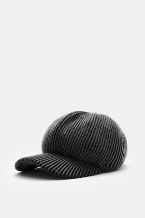 04651 / A trip in a bag - Herren - Strick-Baseball-Cap 'Foggy' dunkelgrau
