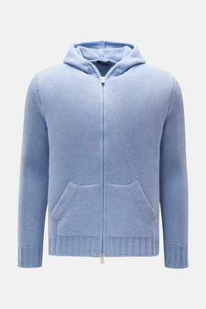 04651 / A trip in a bag - Herren - Strickjacke 'Blended Full Zip' hellblau