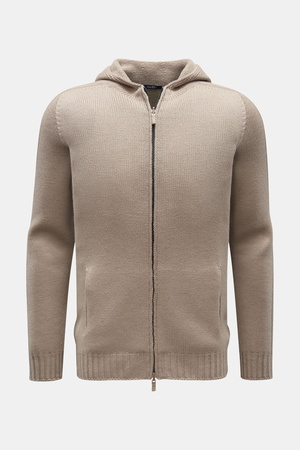 04651 / A trip in a bag - Herren - Strickjacke 'Foggy Full Zip' taupe