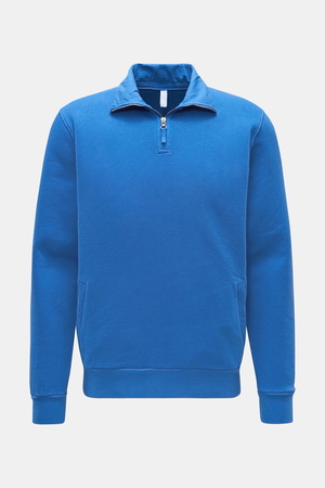 04651 / A trip in a bag - Herren - Sweat-Troyer 'Quarter Zip' blau