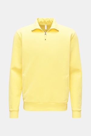 04651 / A trip in a bag - Herren - Sweat-Troyer 'Quarter Zip' gelb