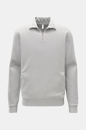 04651 / A trip in a bag - Herren - Sweat-Troyer 'Quarter Zip' grau