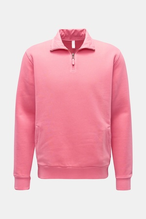 04651 / A trip in a bag - Herren - Sweat-Troyer 'Quarter Zip' koralle