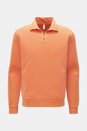 04651 / A trip in a bag - Herren - Sweat-Troyer 'Quarter Zip' orange