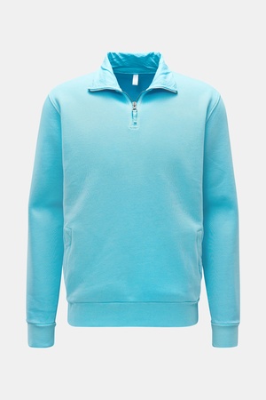 04651 / A trip in a bag - Herren - Sweat-Troyer 'Quarter Zip' türkis