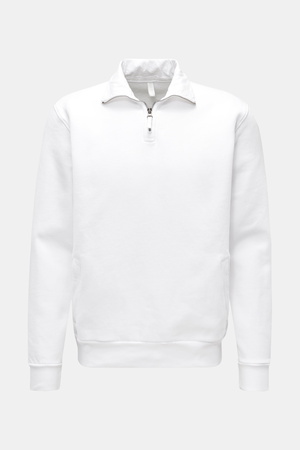04651 / A trip in a bag - Herren - Sweat-Troyer 'Quarter Zip' weiß