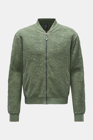 04651 / A trip in a bag - Herren - Sweatjacke 'Seamap Bomber' grün