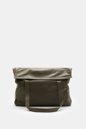 04651 / A trip in a bag - Herren - Tasche 'Messenger Bag Nubuck' oliv grau