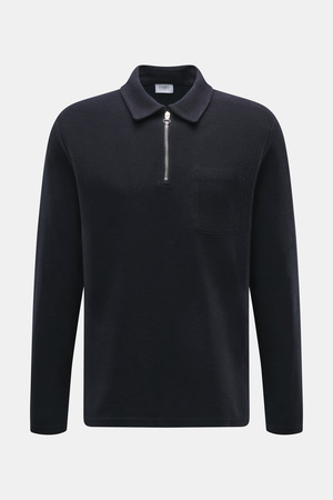 04651 / A trip in a bag - Herren - Troyer 'CW Zip Polo' navy