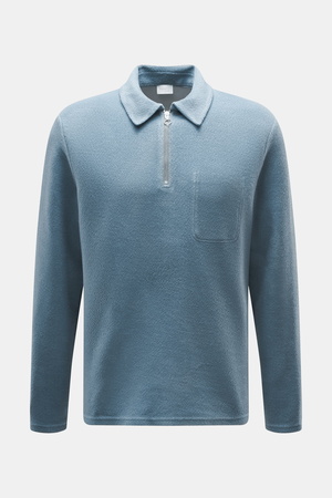 04651 / A trip in a bag - Herren - Troyer 'CW Zip Polo' rauchblau