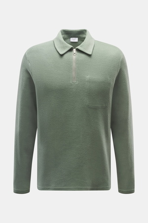 04651 / A trip in a bag - Herren - Troyer 'CW Zip Polo' salbei