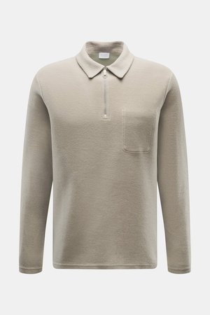 04651 / A trip in a bag - Herren - Troyer 'CW Zip Polo' taupe