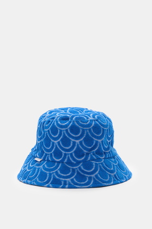 04651 / A trip in a bag - Herren - Wende-Frottee Bucket Hat blau