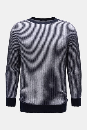 04651 / A trip in a bag - Herren - Wende-Rundhalspullover 'Reversible Crew' navy