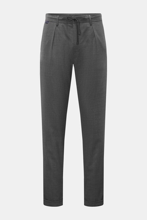 04651 / A trip in a bag - Herren - Woll-Jogpants dunkelgrau