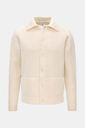 04651 / A trip in a bag - Herren - Woll-Overshirt 'Boiled Blouson' creme