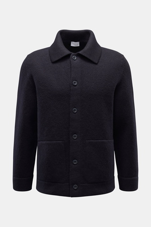 04651 / A trip in a bag - Herren - Woll-Overshirt 'Boiled Blouson' navy