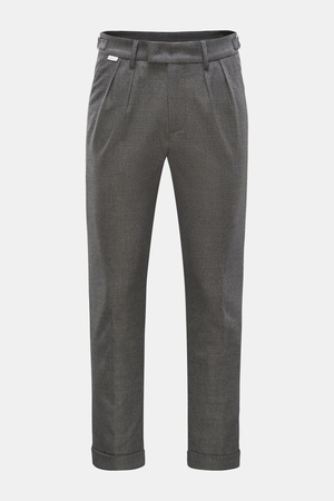 04651 / A trip in a bag - Herren - Wollhose 'Flannel Pants' grau meliert