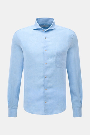 Ace Denim  - Herren - Leinenhemd Haifisch-Kragen hellblau