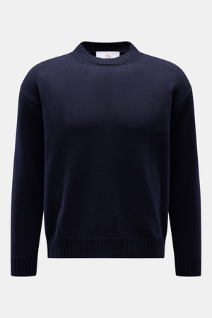 Ace Denim  - Herren - Merino Rundhalspullover navy