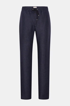 Agnona  - Herren - Leinen-Jogpants navy