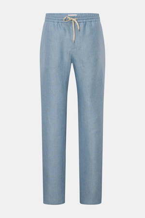 Agnona  - Herren - Leinen-Jogpants rauchblau