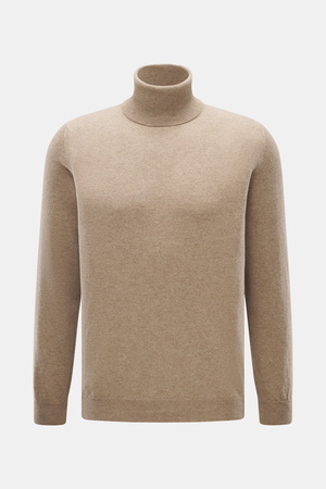 Aida Barni  - Herren - Cashmere Rollkragenpullover beige meliert