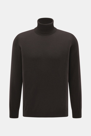Aida Barni  - Herren - Cashmere Rollkragenpullover dunkelbraun