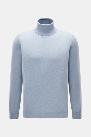 Aida Barni  - Herren - Cashmere Rollkragenpullover hellblau meliert